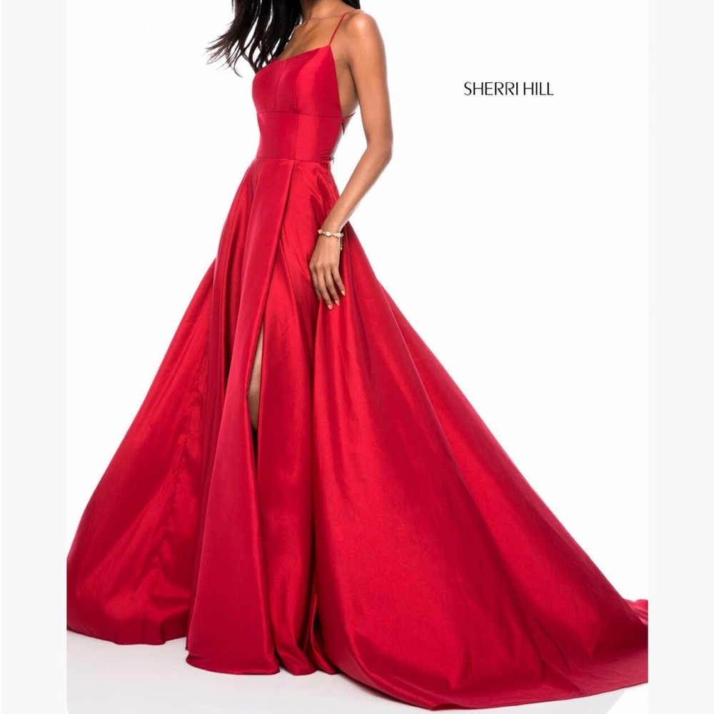 Sherri Hill Red A-Line Gown